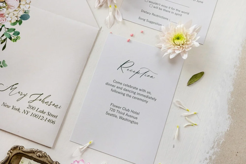 Glass or Acrylic Wedding Invitations, Blush Pink Wedding Invitation, Glass or Acrylic Pink Roses Wedding Cards