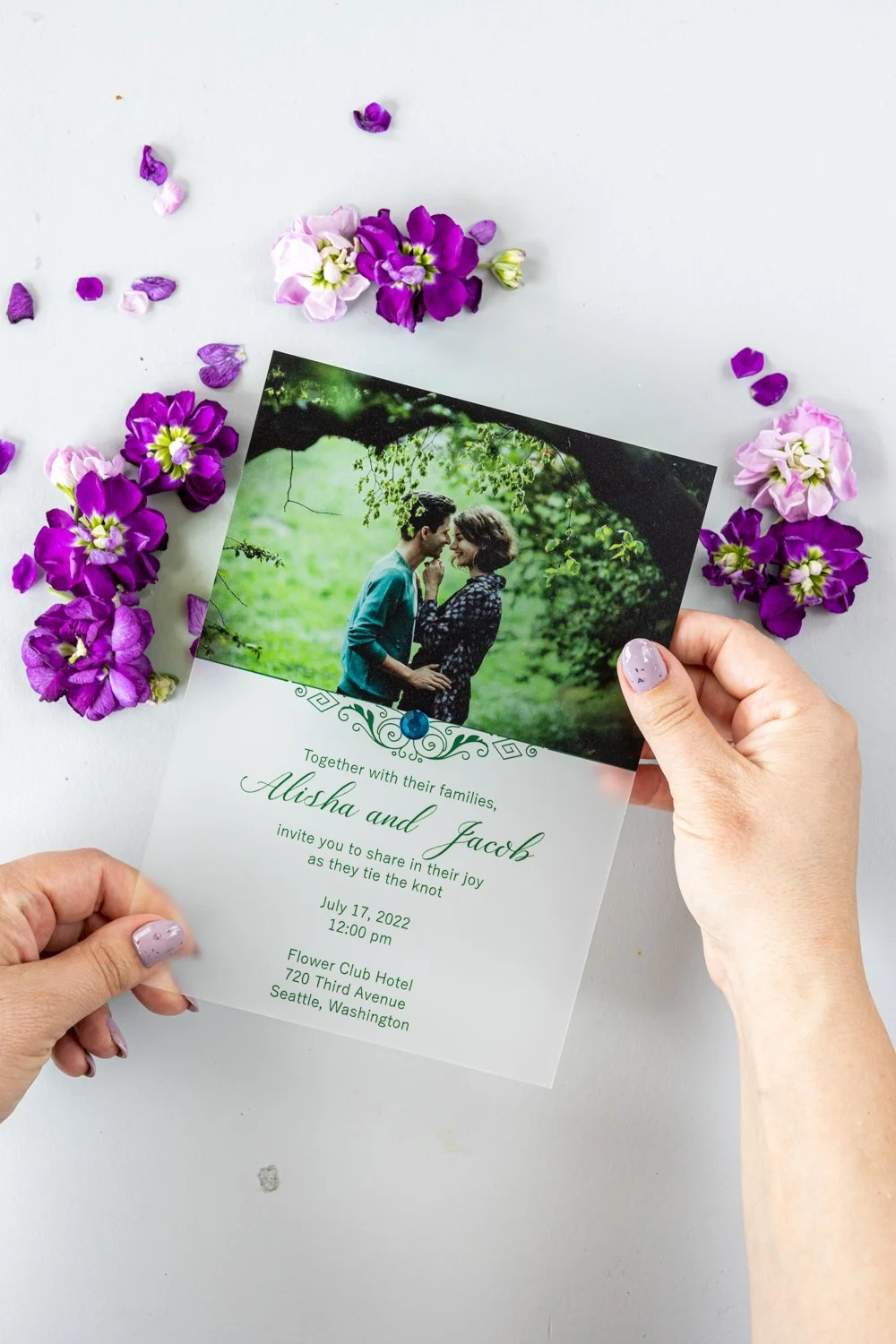 Customizable Transparent Invitation Wedding Envelopes for