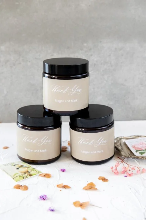 Wedding Favors for Guests in bulk | Ivory Favors | Bridal Shower Favors | Thank You Favors | Soy Wax Candles