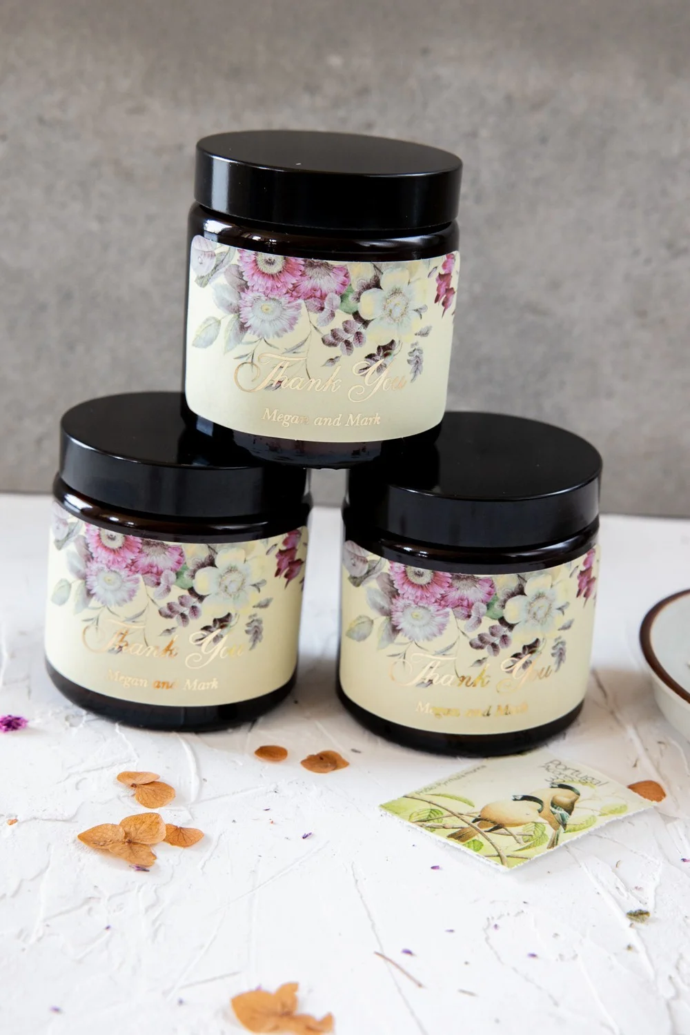 Wedding Favors for Guests in bulk | Vintage flowers Wedding Favors | Bridal Shower Favors | Vintage Soy Wax Jar Candles