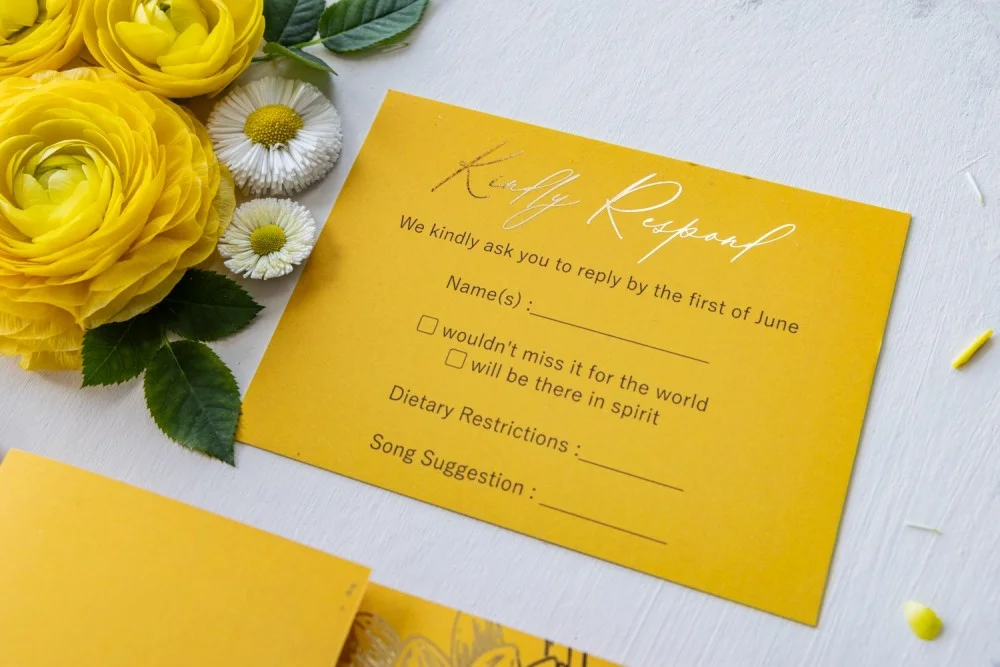 Sunflower Wedding Invitation, Glass or Acrylic Wedding Invitations, Clear Wedding Invitation with sunflowers