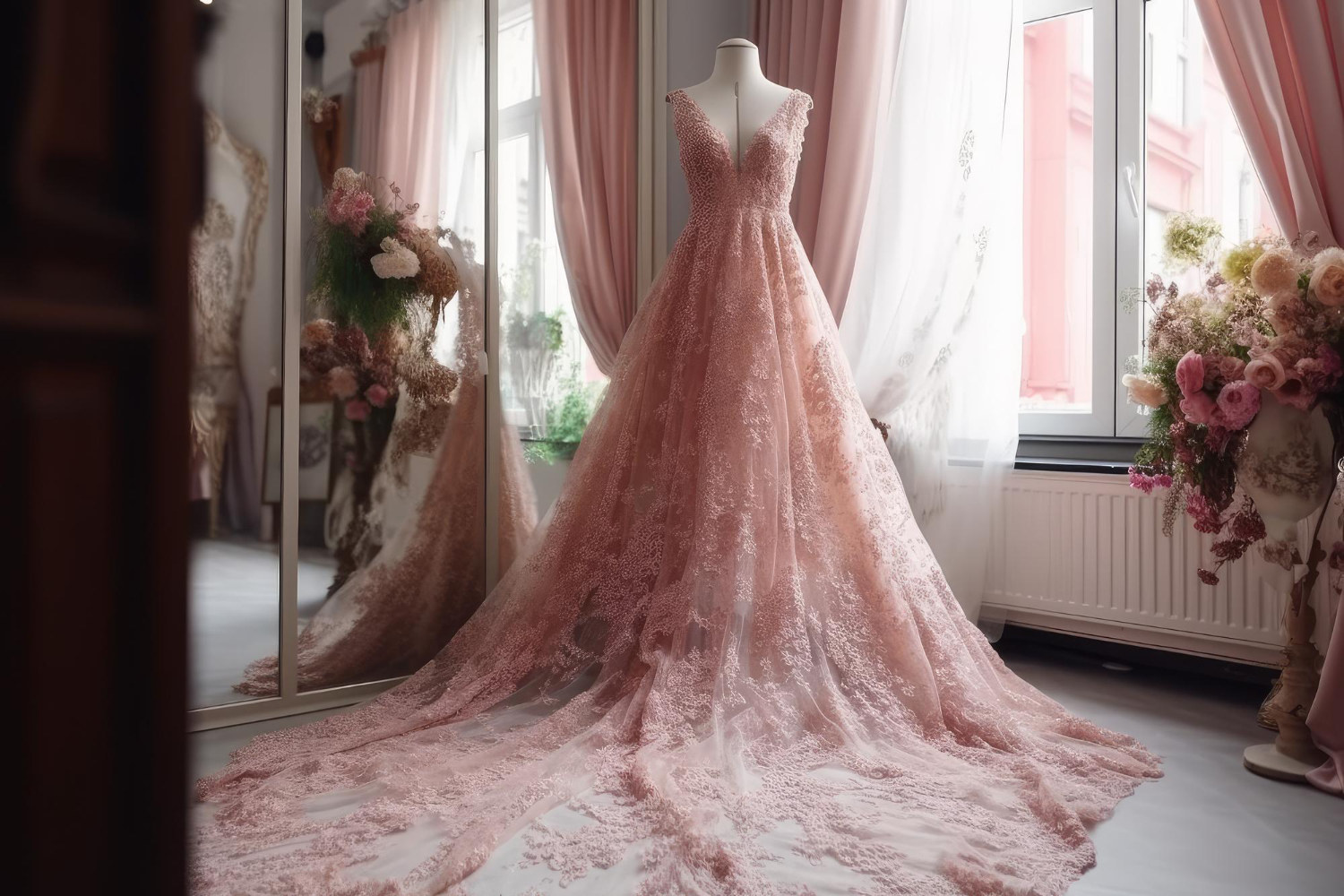 Wedding dress pink Slim collection