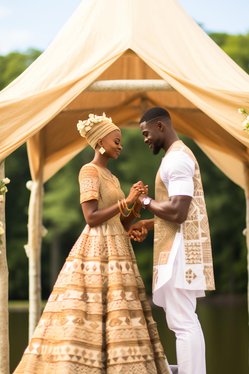 African Wedding Gold Summer Palette