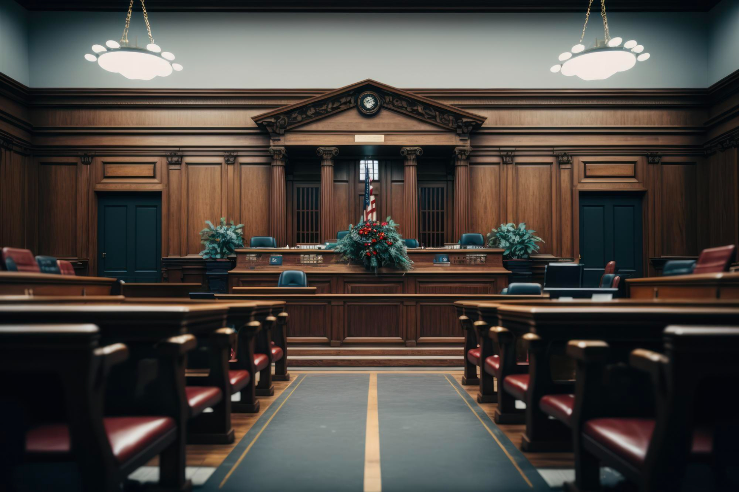 beautiful empty courtroom