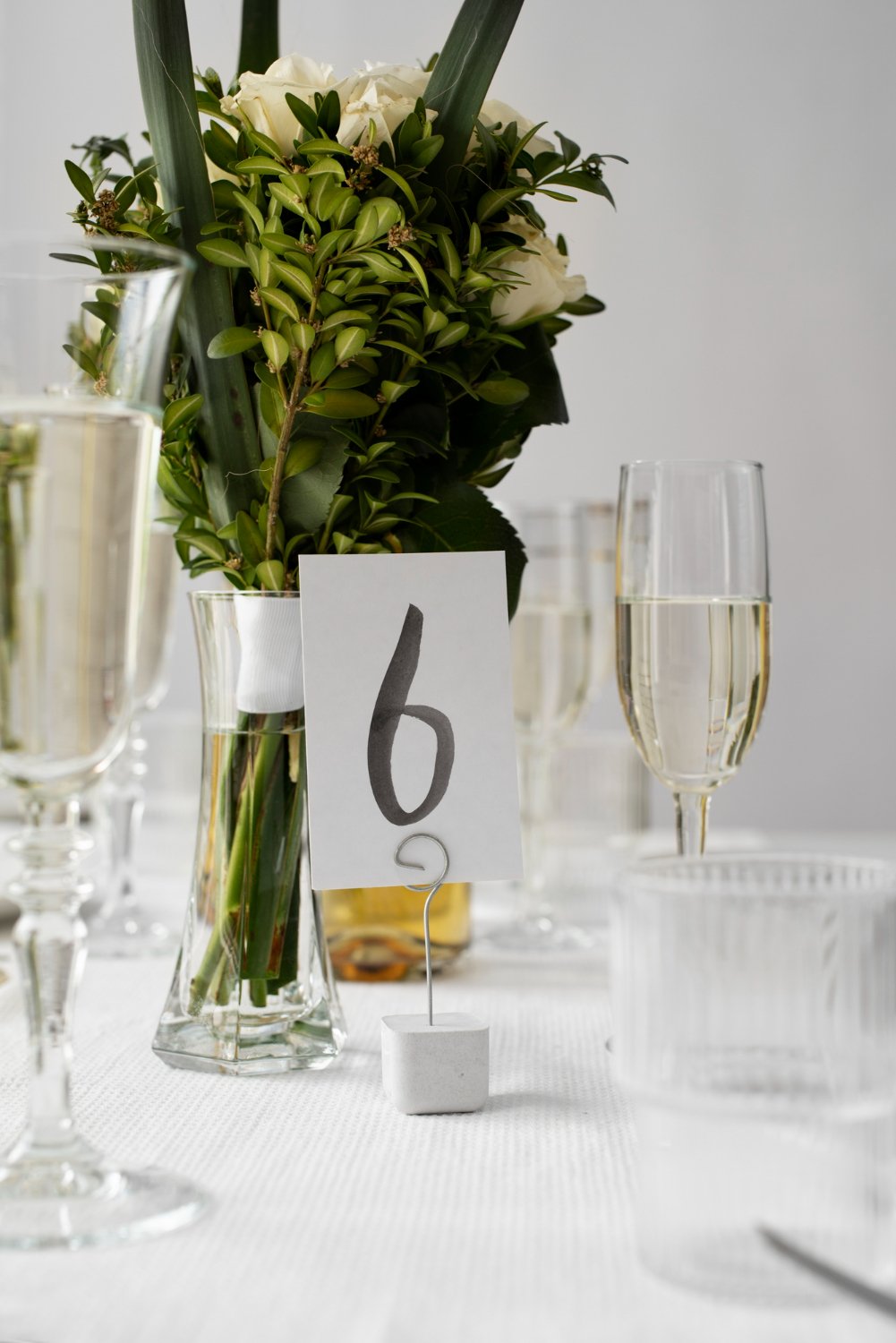 photo beautiful wedding table assortment with flowers