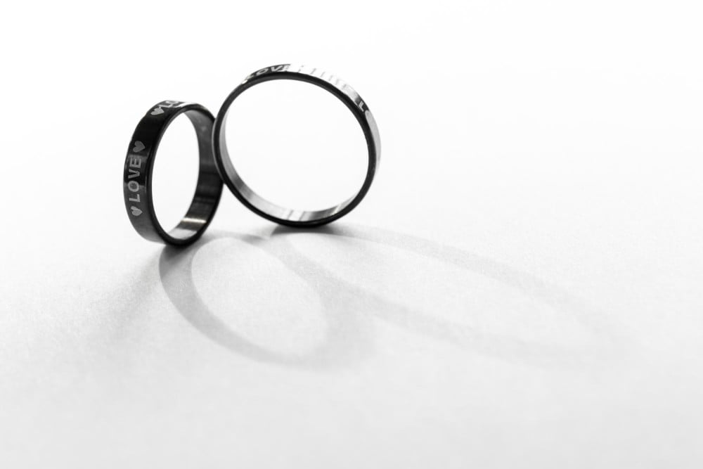 What does a black wedding ring mean ?