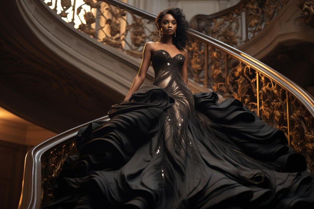 ¿Qué significa un vestido de novia negro?